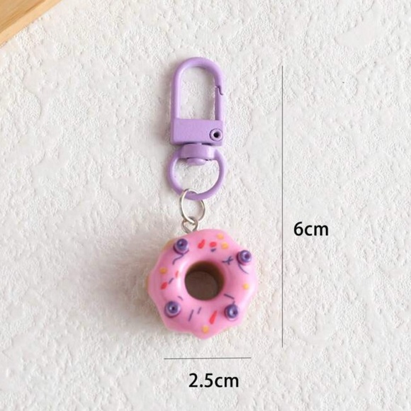 Colorful Donut bag charm/ Keychain - Picture 4 of 6